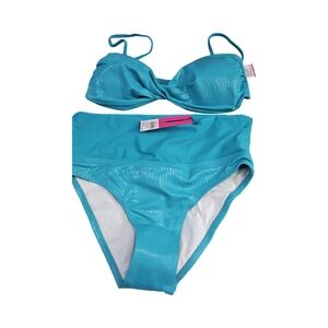 1 New Naika 2 piece Blue Women's Bikini Set size medium